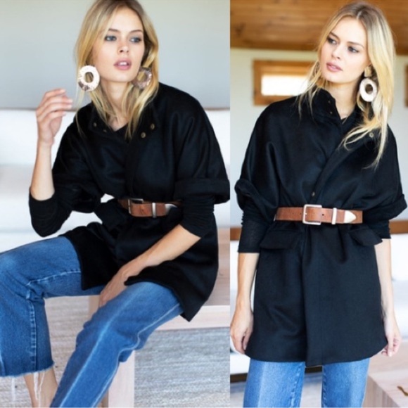 Emerson Fry Layering Jacket Wool/Cashmere Black M - Picture 3 of 14